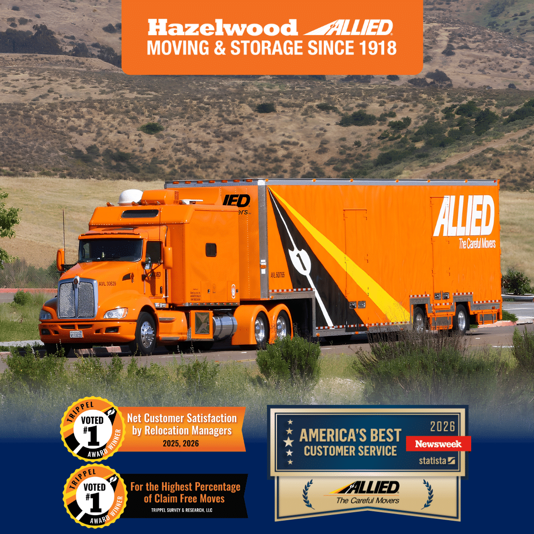 Allied has been honored by Newsweek as one of America’s Best Customer Service Companies, #1 Highest Net Customer Satisfaction and #1 Highest Percentage Claim-Free Moves for 2026